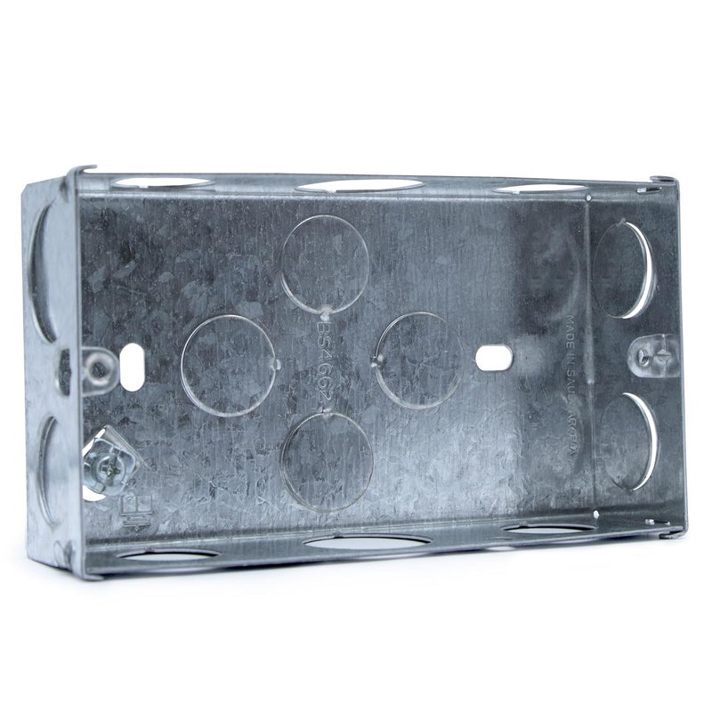 درافل صندوق توصيل كهربائي معدني مجلفن عميق من دورافيل (13 × 7 × 3.5 سم) - Image 1